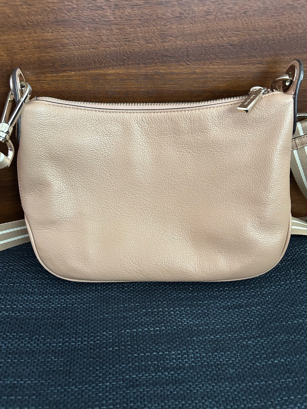 kate spade Crossbody in Light Beige with Striped Strap - Picture 3 of 9